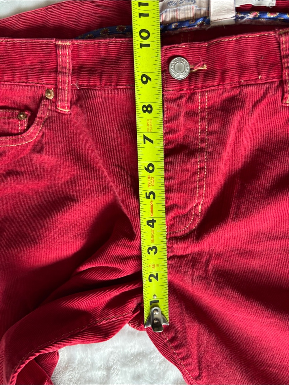 Old Navy Red Corduroy Pants 2005 Y2K vintage - Picture 7 of 10